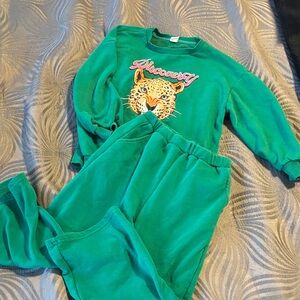 Discovery Kids Teal Leopard Pajama Set